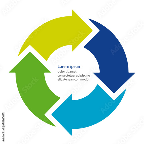 Circular infographics template for cycling diagram, graph, prese