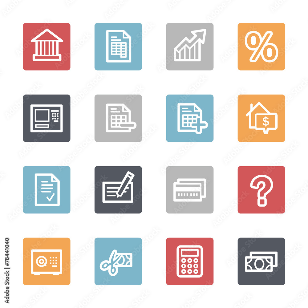 Finance and Banking icons Finance and Banking icons