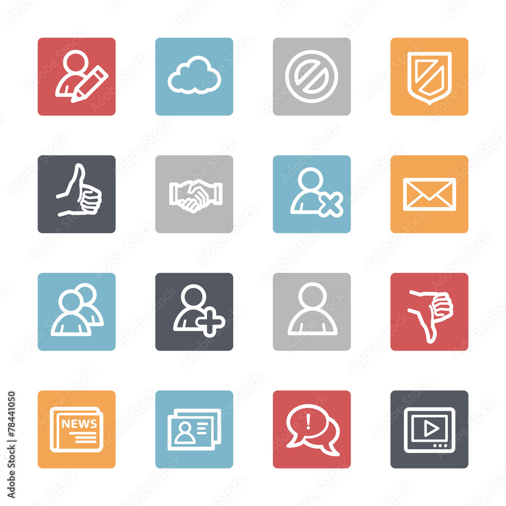 Community. Social media icons set Community. Social media icons set