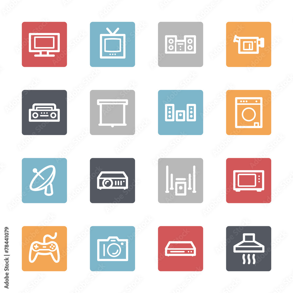 Home Appliance web icons set