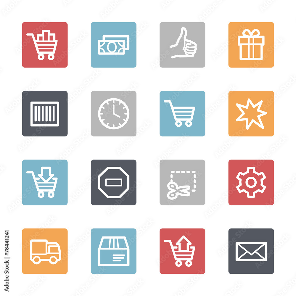 Shopping cart web icons Shopping cart web icons