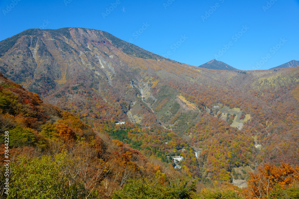 Mt.Nantai in Autumn, in Oku-nikko, Tochigi, Japan
