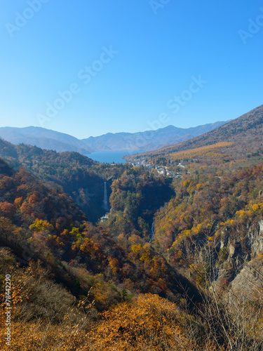 Kegon Waterfall in Autumn  in Oku-nikko  Tochigi  Japan