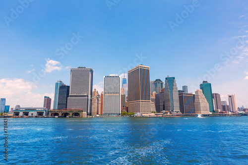 Manhattan New York skyline from NY bay in USA © lunamarina