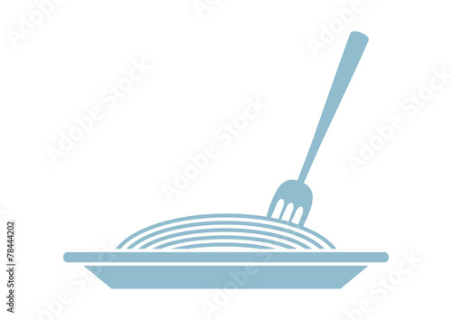 Spaghetti vector icon on white background