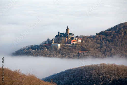 Fototapeta Naklejka Na Ścianę i Meble -  Schloss Wernigerode über den Wolken