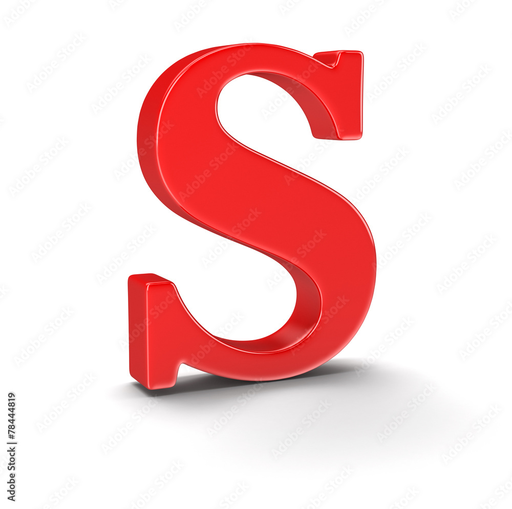 Letter S (clipping path included) Letter S (clipping path included)