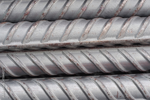 Obraz na plátně Steel rods or bars used to reinforce concrete