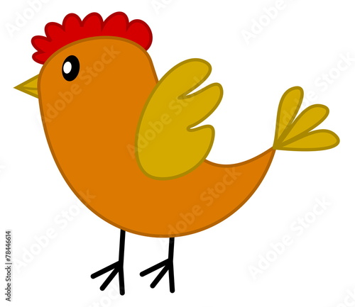a brown chicken's profile