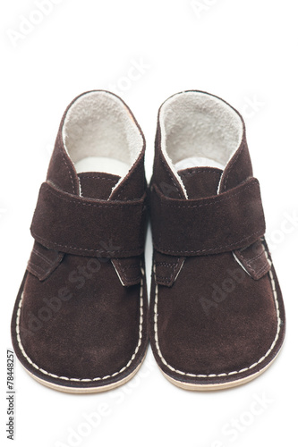 Suede baby shoes