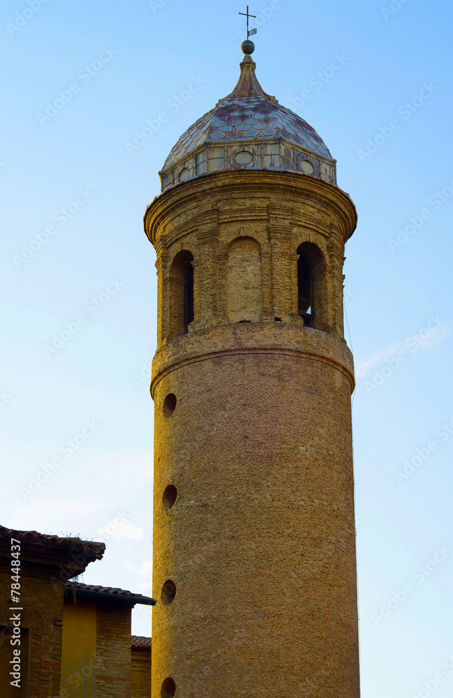 Italy, Ravenna, town Saint Vitale Basilica on the sky