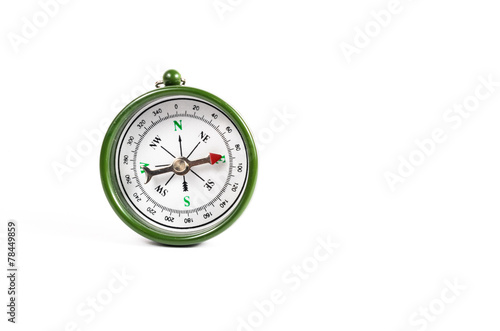 green magnetic compass