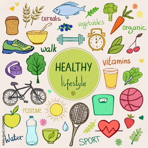 Healthy lifestyle background