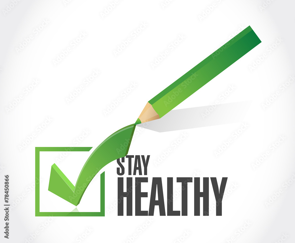 stay healthy check mark illustration design Stock Illustration | Adobe ...