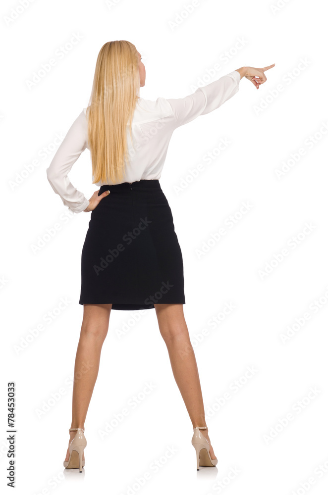 Businesswoman in business concept isolated on white Businesswoman in business concept isolated on white