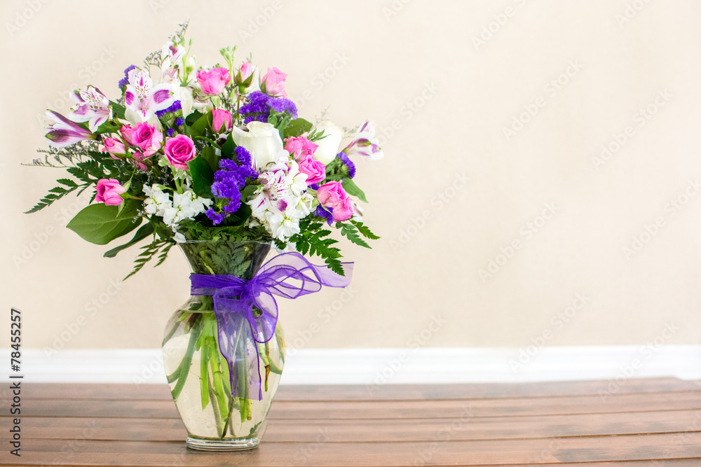 Bouquet Of Purple And Pink Flowers Bouquet Of Purple And Pink Flowers