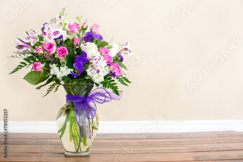 Bouquet Of Purple And Pink Flowers