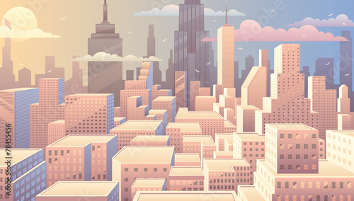 Plakat Sunrise Cityscape
