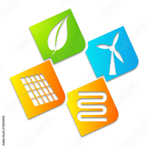 logo énergies renouvelables éolienne géothermie solaire