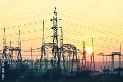 Electricity pylons