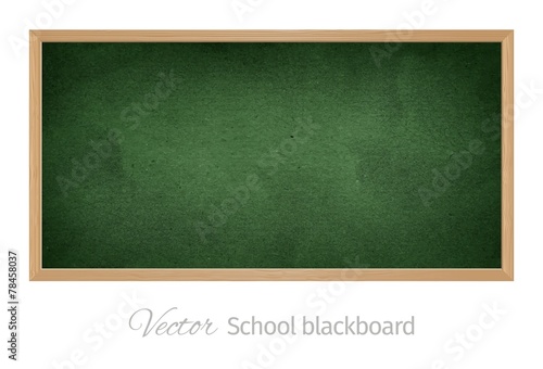 Black school blackboard. Isolated vector object