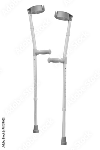 Invalid walking stick isolated under the white background