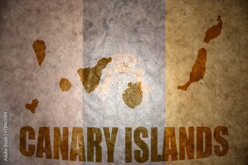 Vintage canary islands map