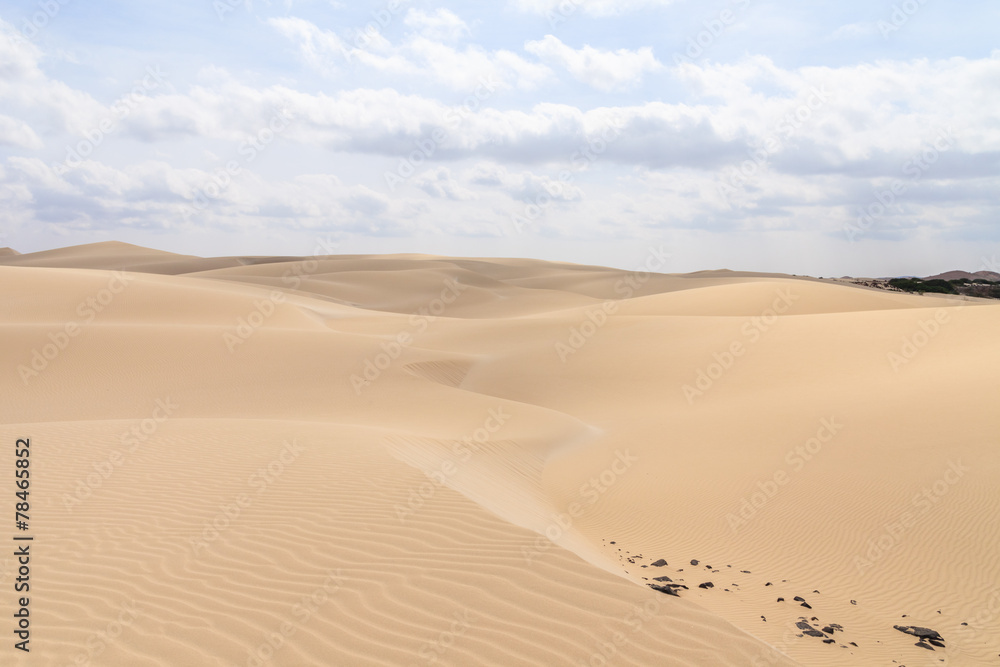 Sand desert in Viana Boavista, Cape Verde