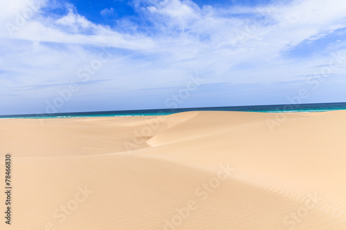 Dunes and beach in Boavista, Cape Verde