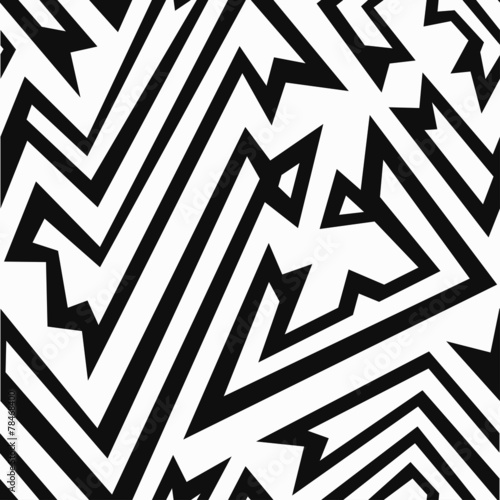 monochrome ancient seamless pattern