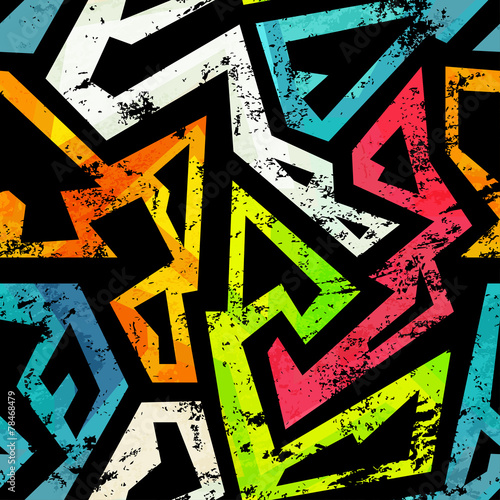 urban grunge geometric seamless pattern