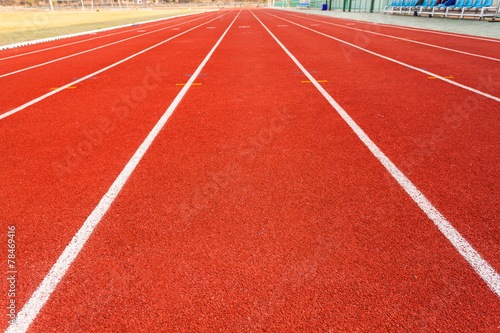 Red running track