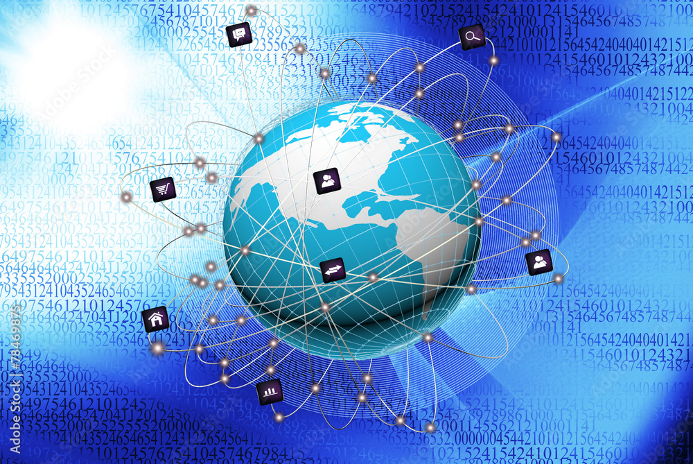 Obraz premium The technology Internet