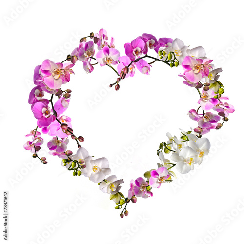 Ich liebe Dich: Herz aus Orchideenblüten :)