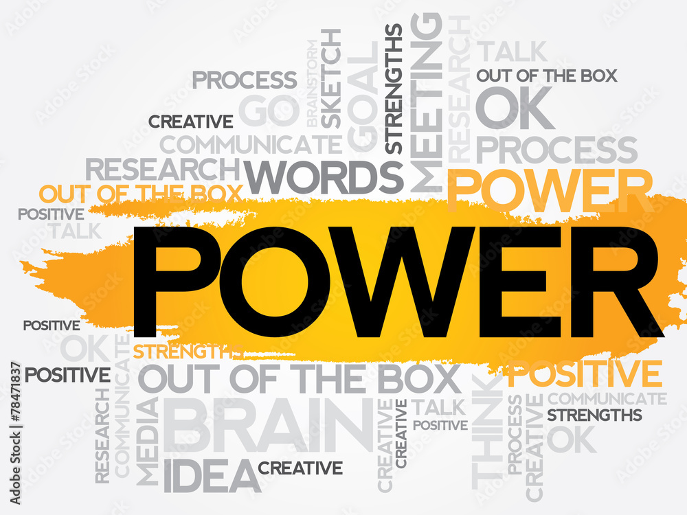 Fototapeta premium POWER Word Cloud, business concept
