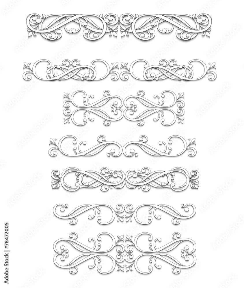 set of ornamental ellements set of ornamental ellements