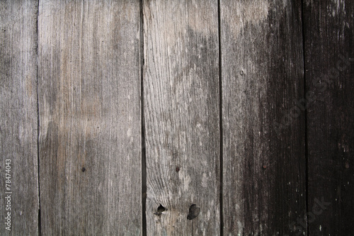 Old rustic gray wooden fence