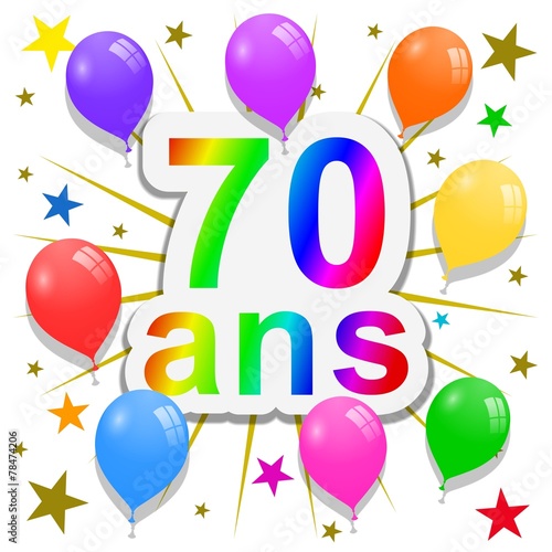 Anniversaire 70 Ans Stock Illustration Adobe Stock
