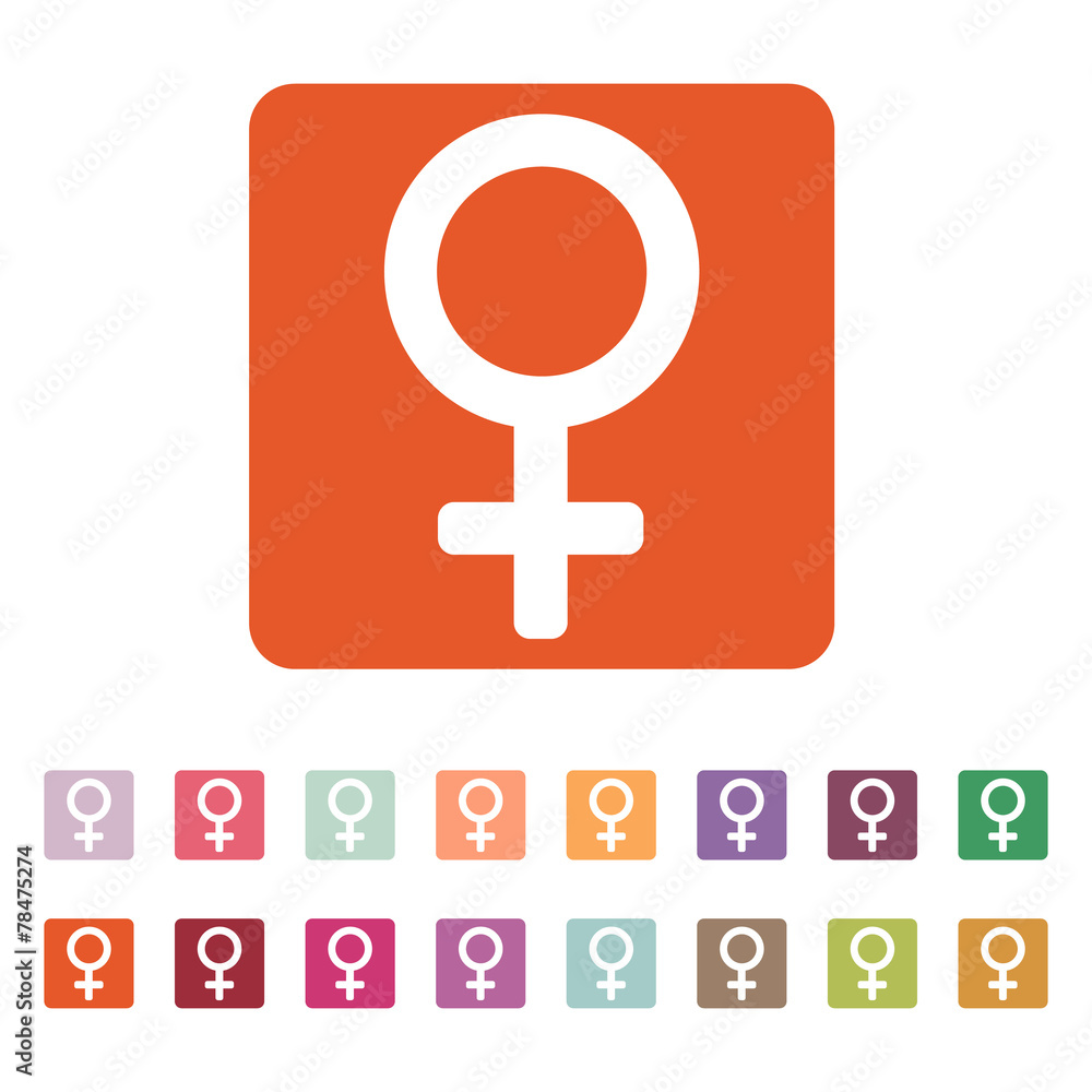 The women icon. Female symbol. Flat The women icon. Female symbol. Flat