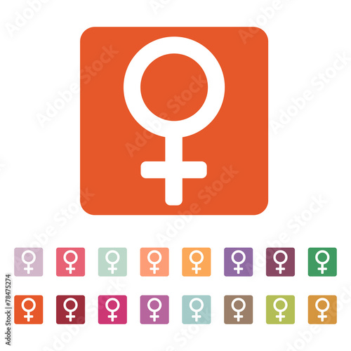 The women icon. Female symbol. Flat