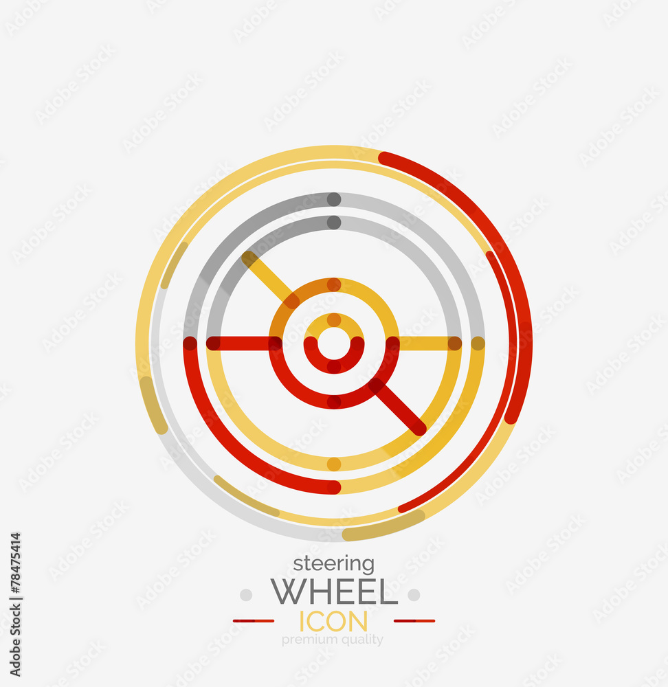 Car steering wheel icon