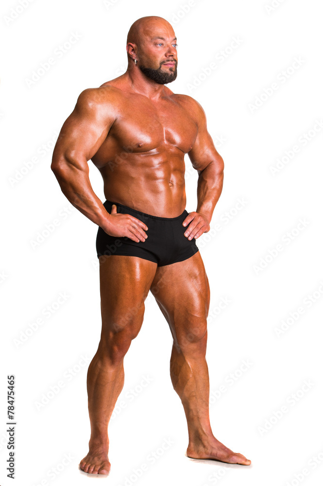 Handsome muscular bodybuilder