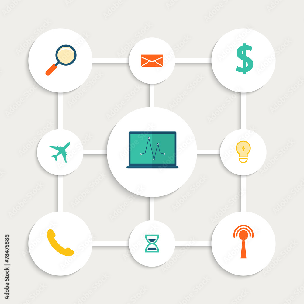 Infographic design with paper creative icons. Infographic design with paper creative icons.