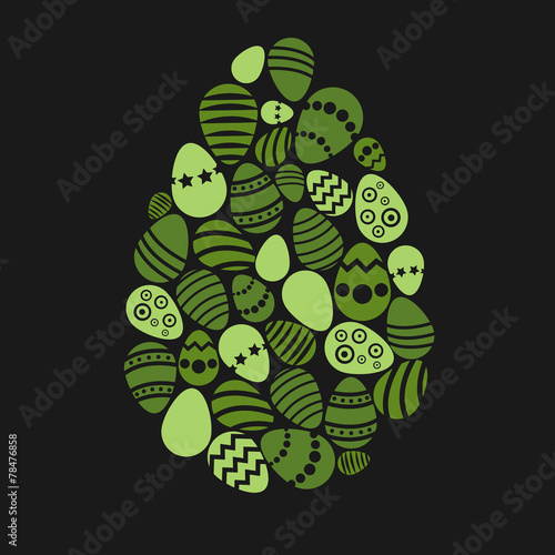 Vector background with Easter eggs