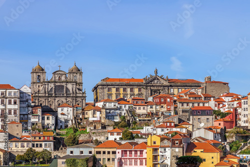 Skyline of the old part of the city of Porto