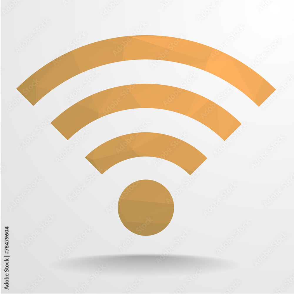 Polygon Wifi Stock-Vektorgrafik | Adobe Stock