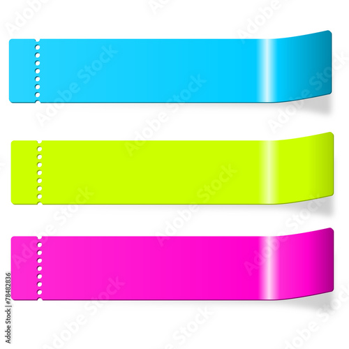 Set of blank labels with perforation