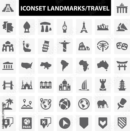 Iconset Landmarks Travel