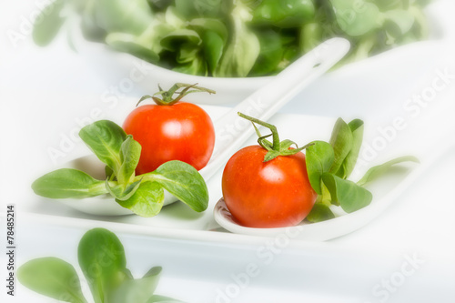 Corn salad and cherry tomato