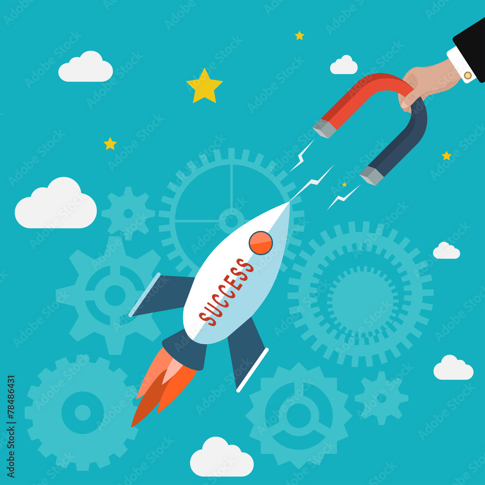 Naklejka premium flat success concept